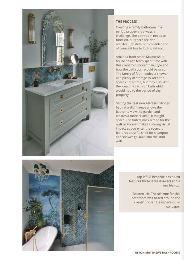 magazine page displaying bathroom