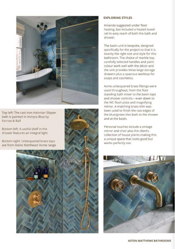 magazine page displaying bathroom