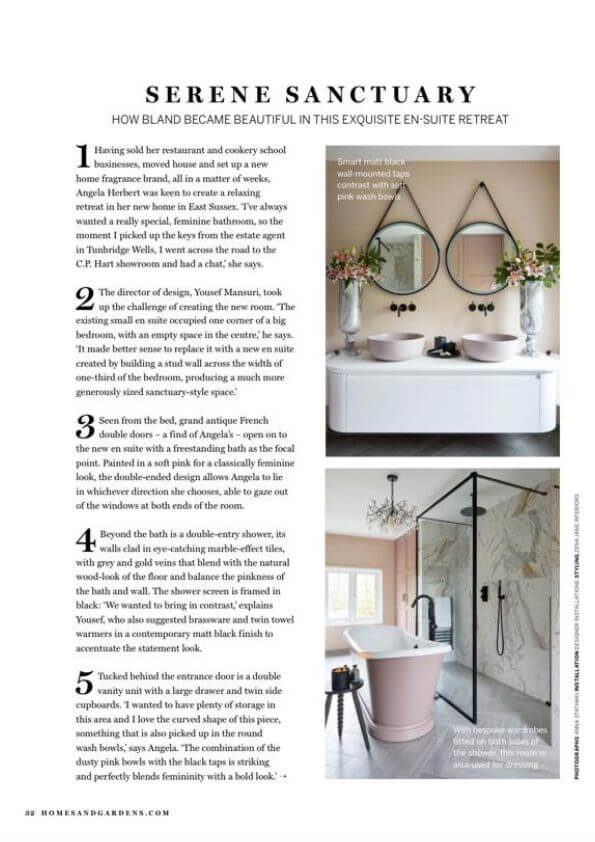 magazine page displaying bathroom